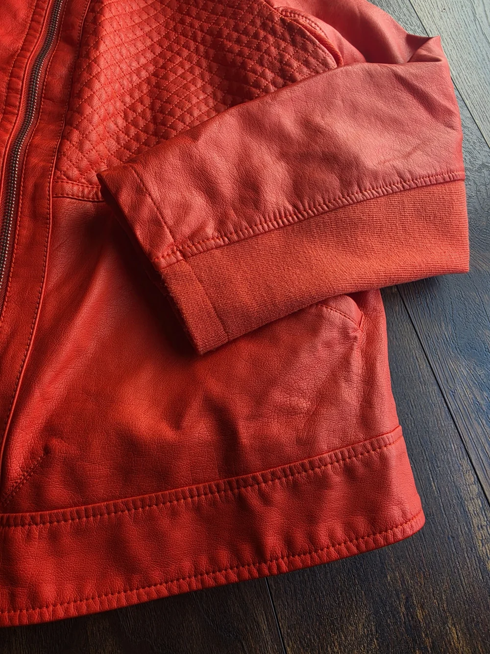 Lane Bryant Red Moto Jacket - Stylish Zip Front